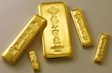 金币2012(壬辰)贺岁金条共有1000,500,200,100和50克五个规格
