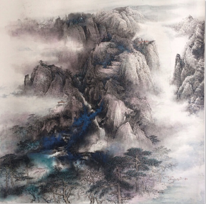 艺术与自然的对话--李玉国、王雨山水画